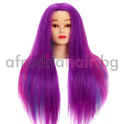 Фризьорска Тренировъчна Глава – Лилав цвят